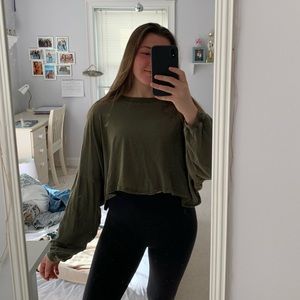 UO “Out From Under” cropped long sleeve tee